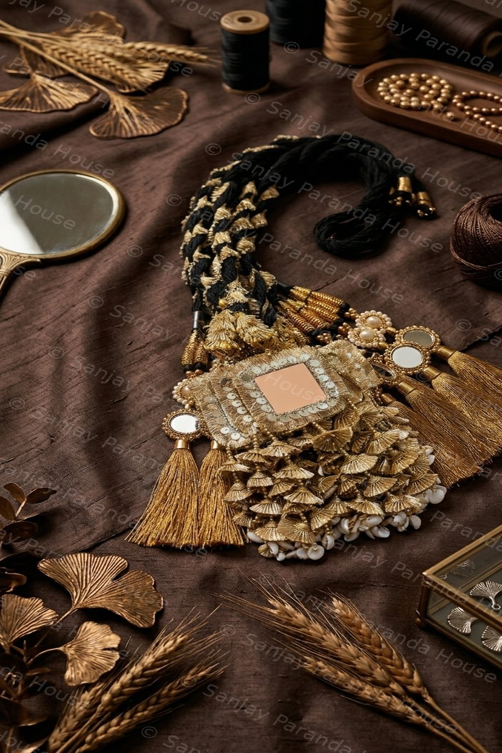 Designer-Paranda-Pearl-Bead-Gota-Wholesale-New-Delhi