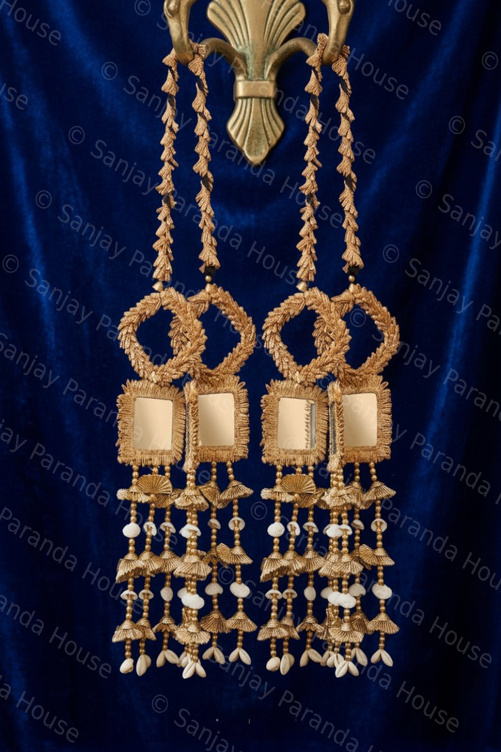 Full-Length-Golden-Tassel-Bridal-Paranda-Bulk-Supplier-India
